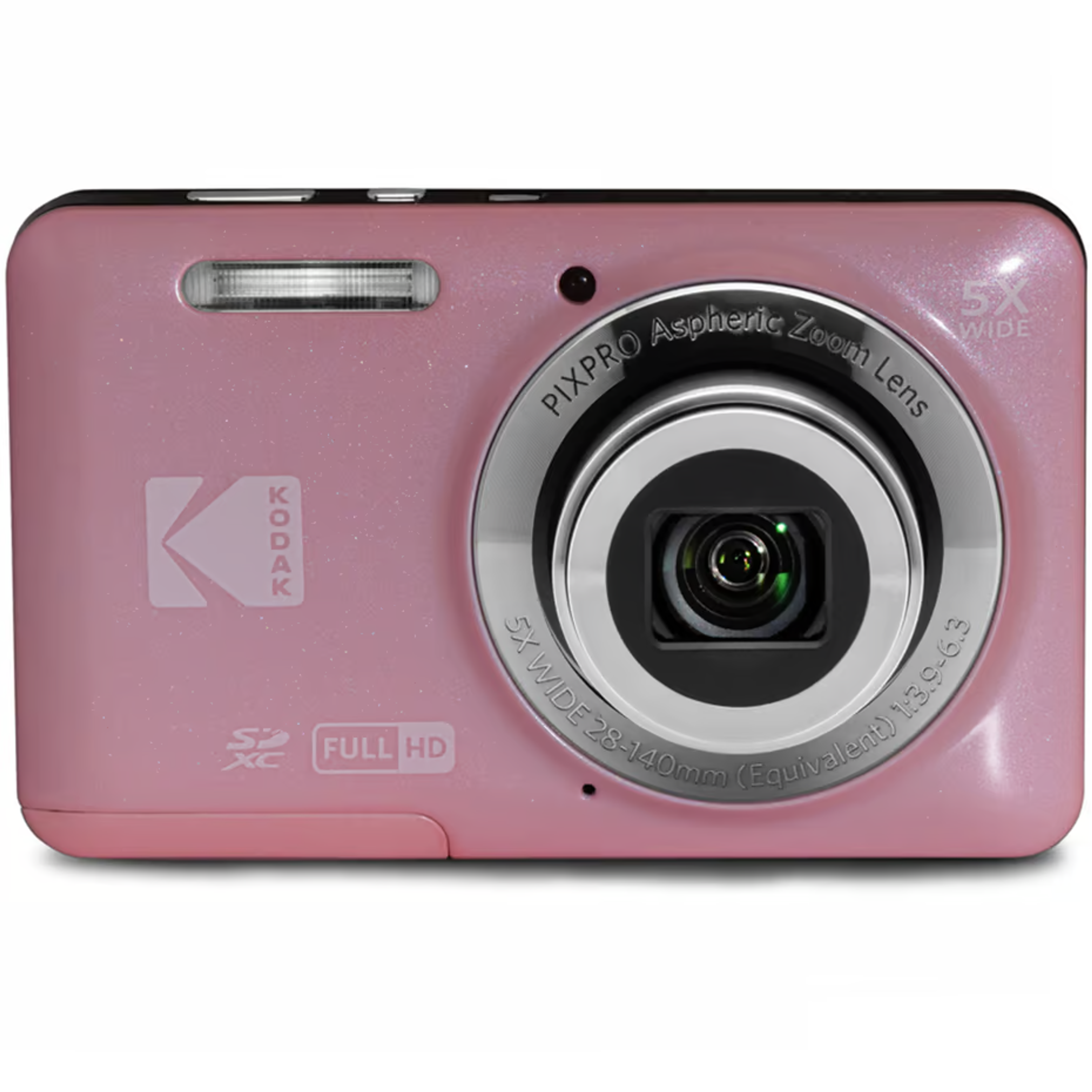 Kodak PIXPRO FZ55 pink - Digitalkamera 16 MP mit 5x optischem Zoom - 27mm Weitwinkelobjektiv, 1080p Full HD-Video 