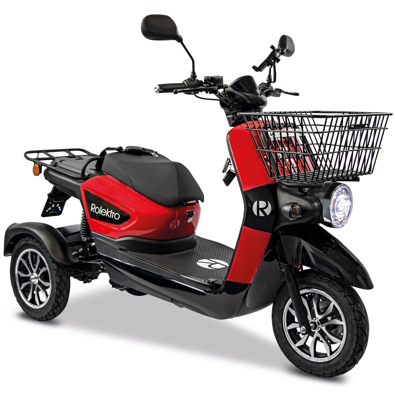 Rolektro, E-Carrier 25 V.3 Lithium, Rot, ohne Koffer, 60V-32,5Ah Akku, 1000 Watt 