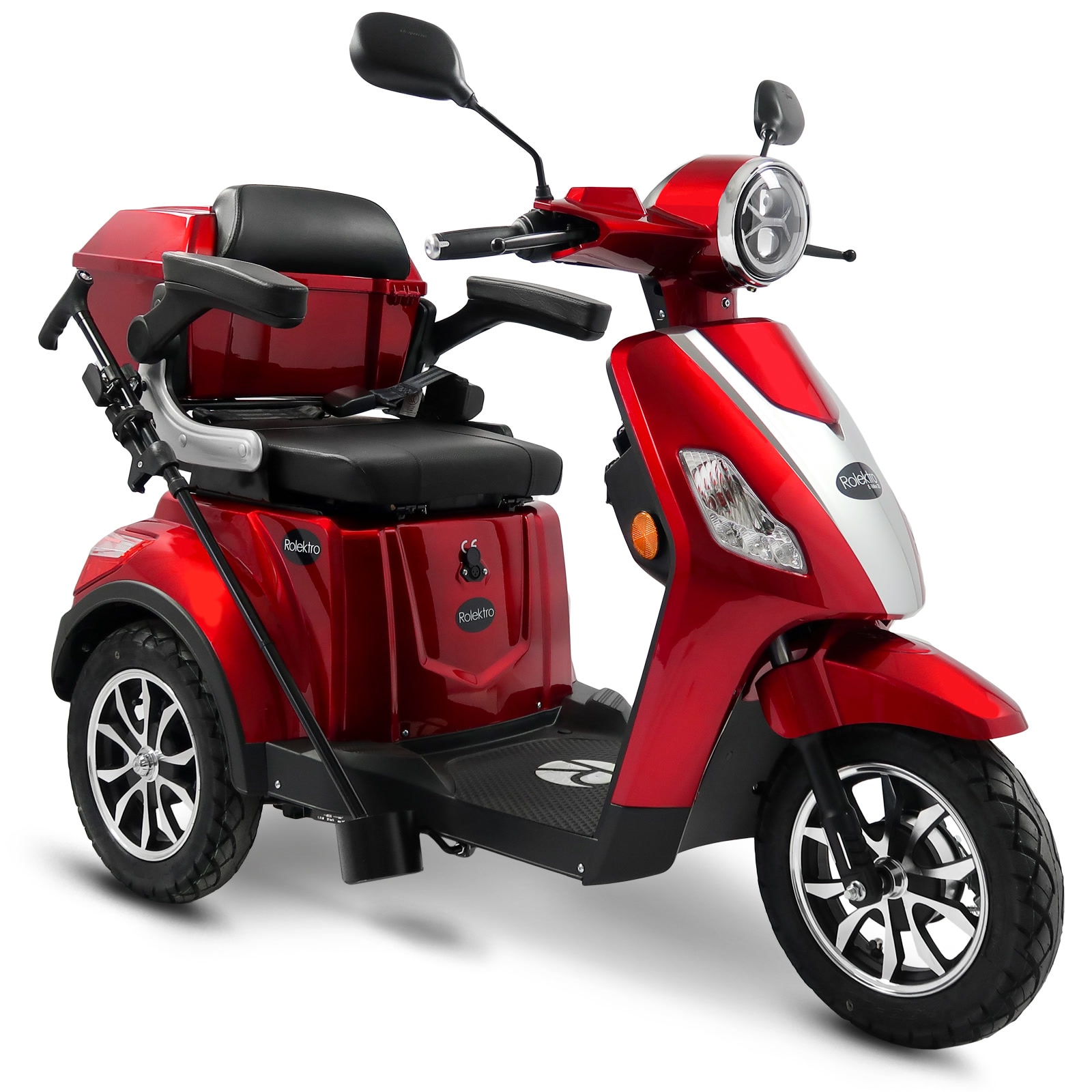 Rolektro, E-Trike 15 V.3 Lithium, Rot, 60-30AH Akku, 1000 Watt 