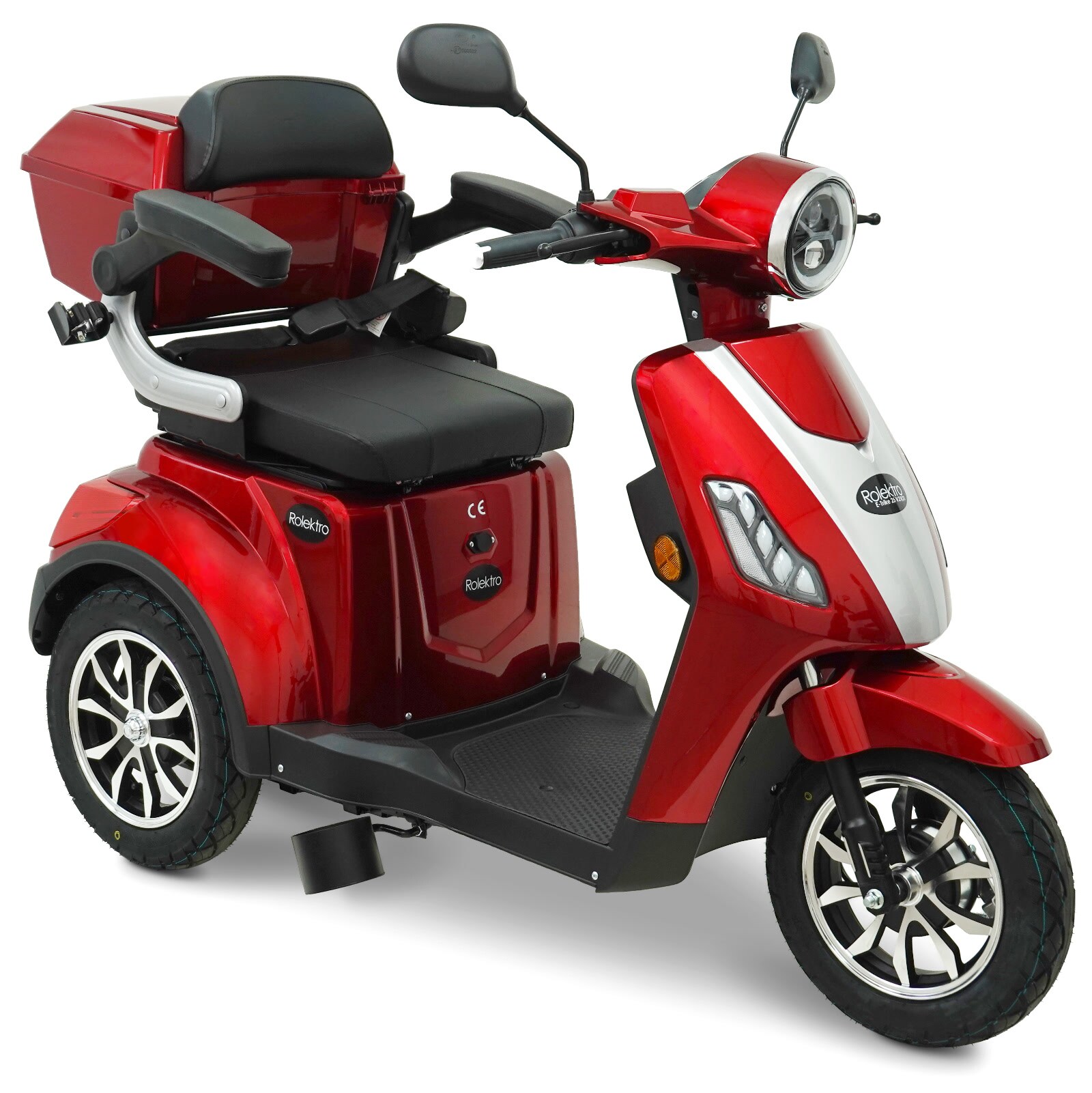 Rolektro, E-Trike 25 V.2 R31, Rot, 60V-20Ah Bleigel Akkus, 1000 Watt