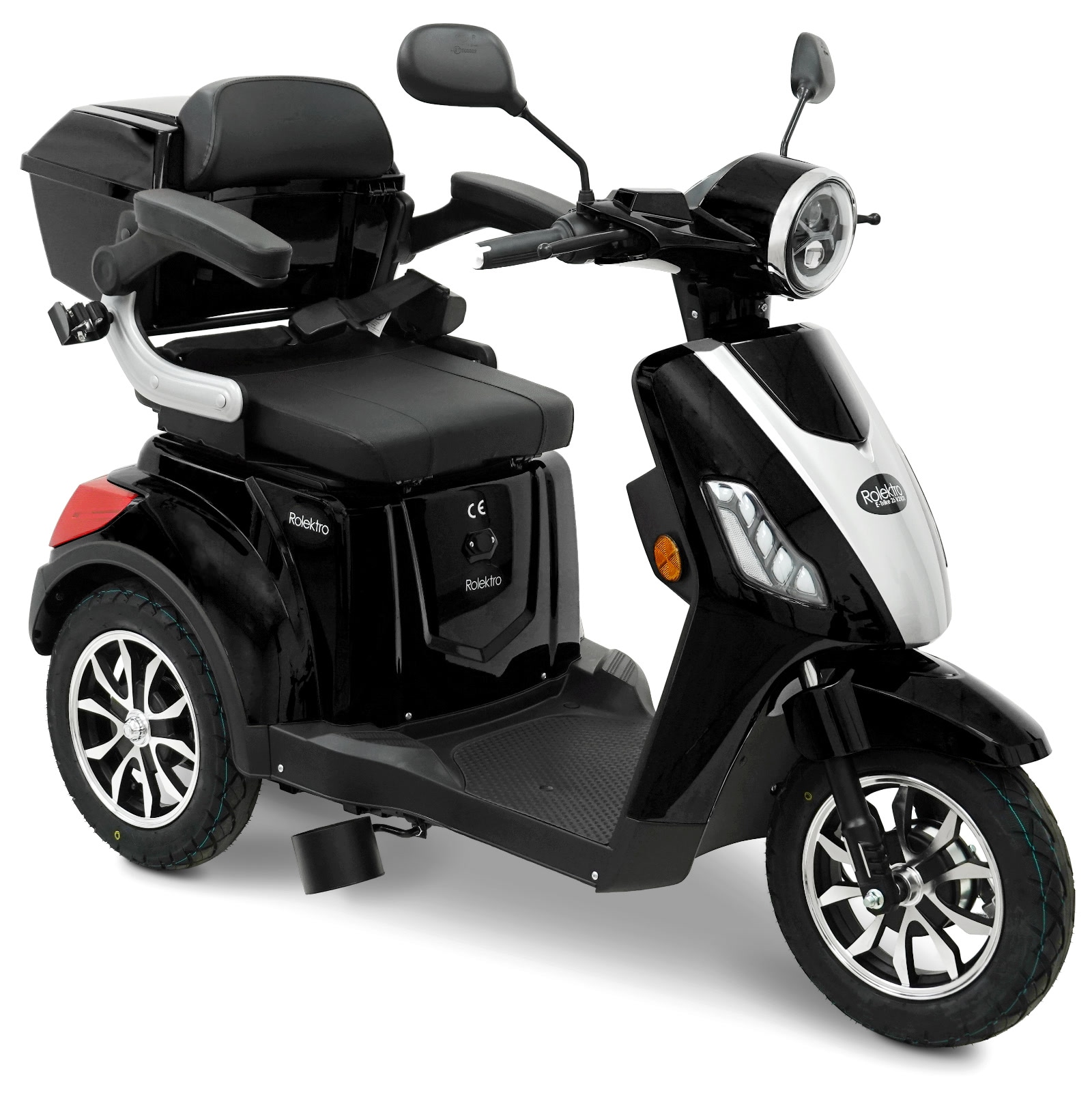 Rolektro, E-Trike 25 V.2 R31, Schwarz, 60V-20Ah Bleigel Akkus, 1000 Watt