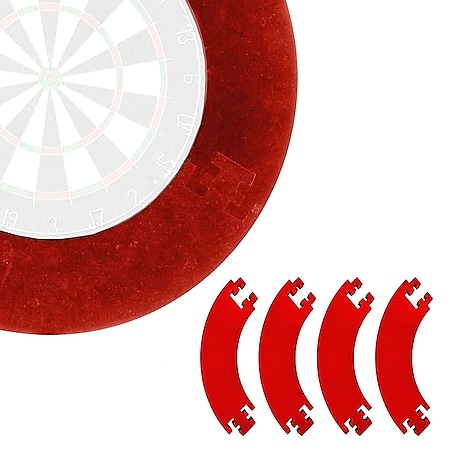Best Sporting Dart Umrandung, passend für alle Dartboards mit 45,5cm Durchmesser, vierteilig, 2,5 kg, rot 