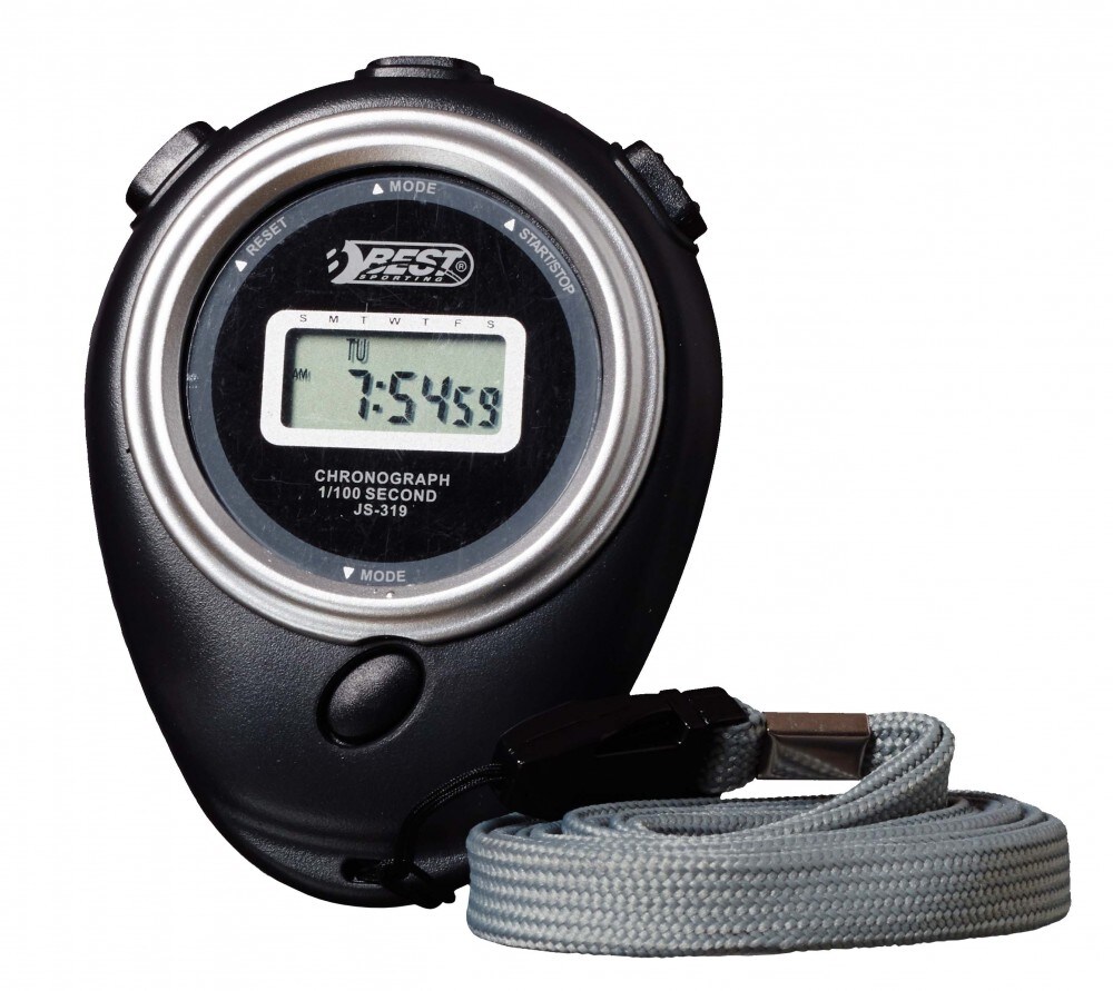 Best Sporting Stoppuhr Digital mit LCD Display und Umh&auml;ngeband 