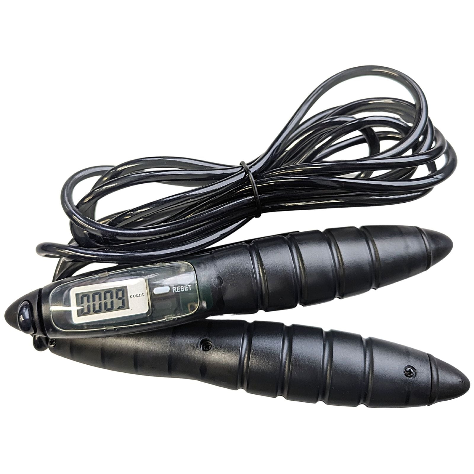 Best Sporting Digitales Springseil I Inkl. Batterie I Mit Sprungz&auml;hler-Anzeige I L&auml;nge 290 cm I Farbe: Grau I Gr&ouml;&szlig;e ist individuell einstellbar f&uuml;r optimales Training 