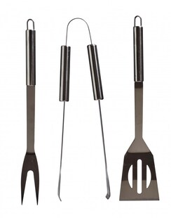 Best Sporting Grillbesteck Set 3-teilig I Grill Besteck aus Grillgabel, Grillwender und Grillzange EdelstahI I BBQ Grillzubehör I Grillset für Männer Geschenk 