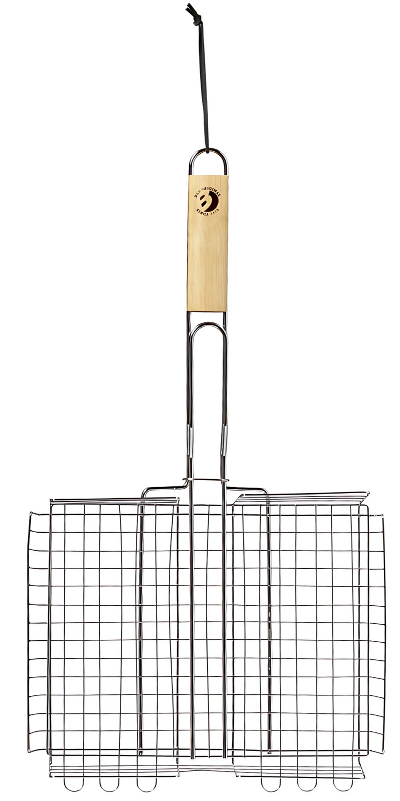 Best Sporting Grillkorb mit Holzgriff I 31 x 24 x 6 cm I verstellbar Grillgutwender rechteckig I Edelstahl mit langem Griff I Grillhalter I Gem&uuml;se Grillkorb I Grillkorb Edelstahl I Grillgitter&hellip; 