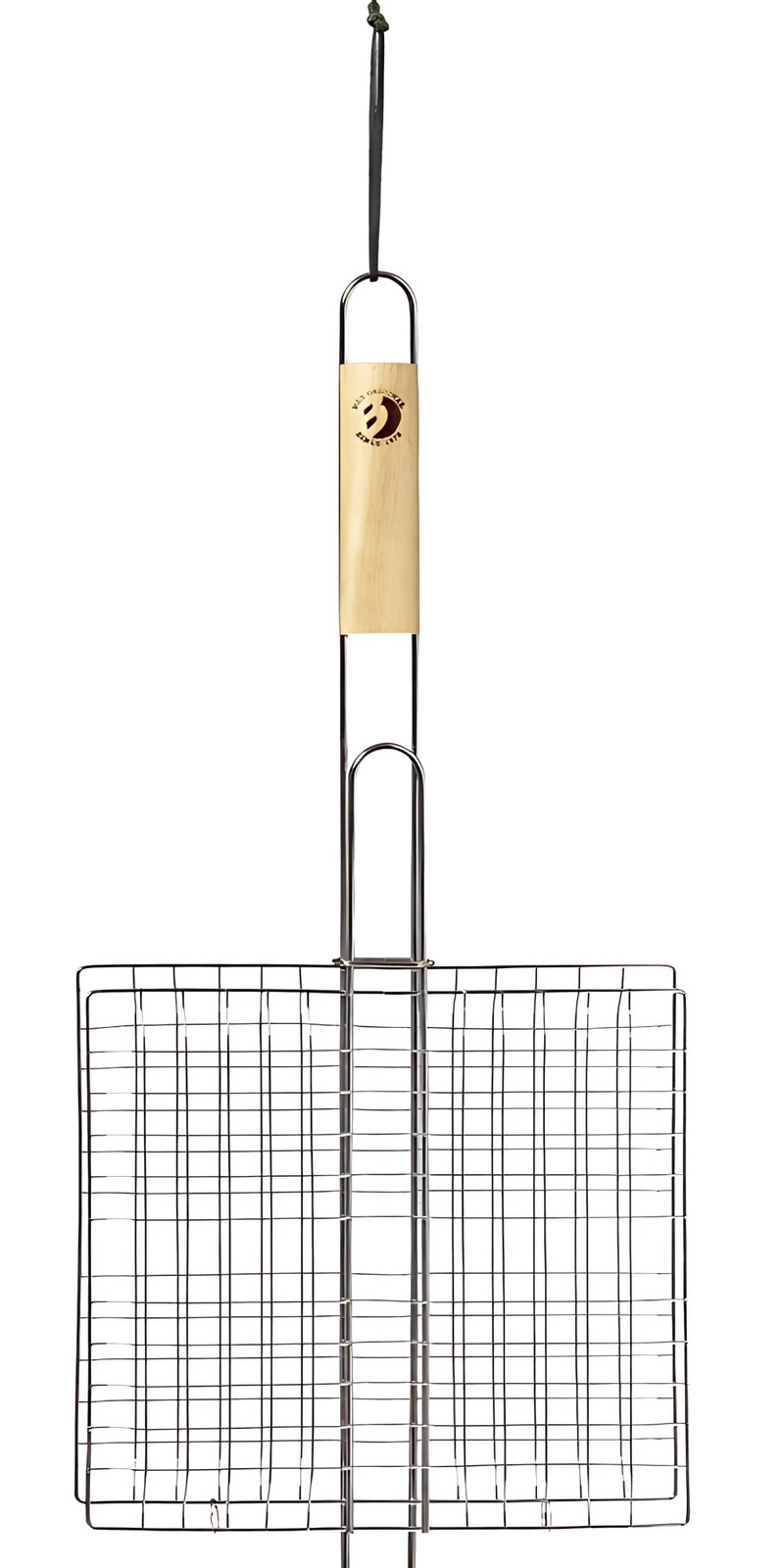 Best Sporting Grillkorb mit Holzgriff I 27 x 24 x 3 cm I verstellbar Grillgutwender rechteckig I Edelstahl mit langem Griff I Grillhalter I Gem&uuml;se Grillkorb I Grillkorb Edelstahl I Grillgitter 