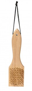 Best Sporting Grillbürste mit Holzgriff, 23 cm, Messingborsten und Metallkratzer 