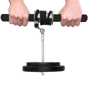 Best Sporting Unterarmtrainer für Hantelscheiben, inklusive Übungsanleitung - ohne Gewicht | Wrist Roller als Handgelenk Trainer für individuelles Unterarmtraining mit flexiblen Gewichten 