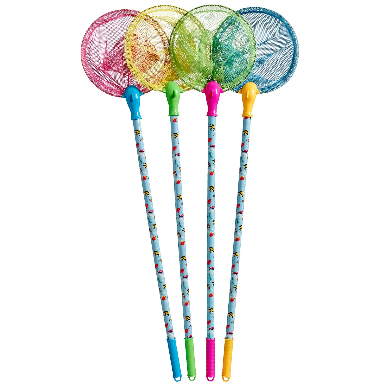 Kescher Delphin, gro&szlig;, Netz gelb 