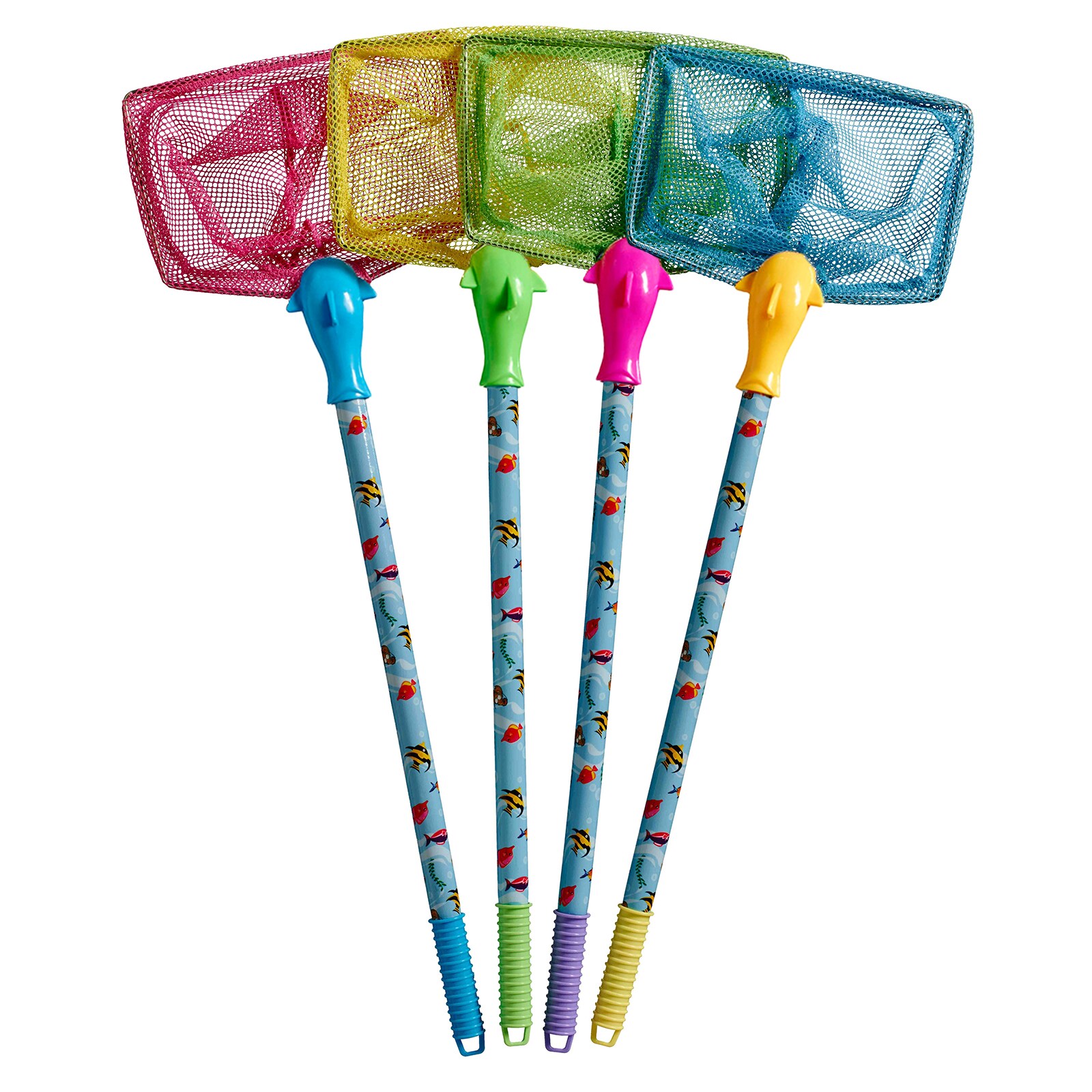 Kescher Delphin, klein, Netz blau 