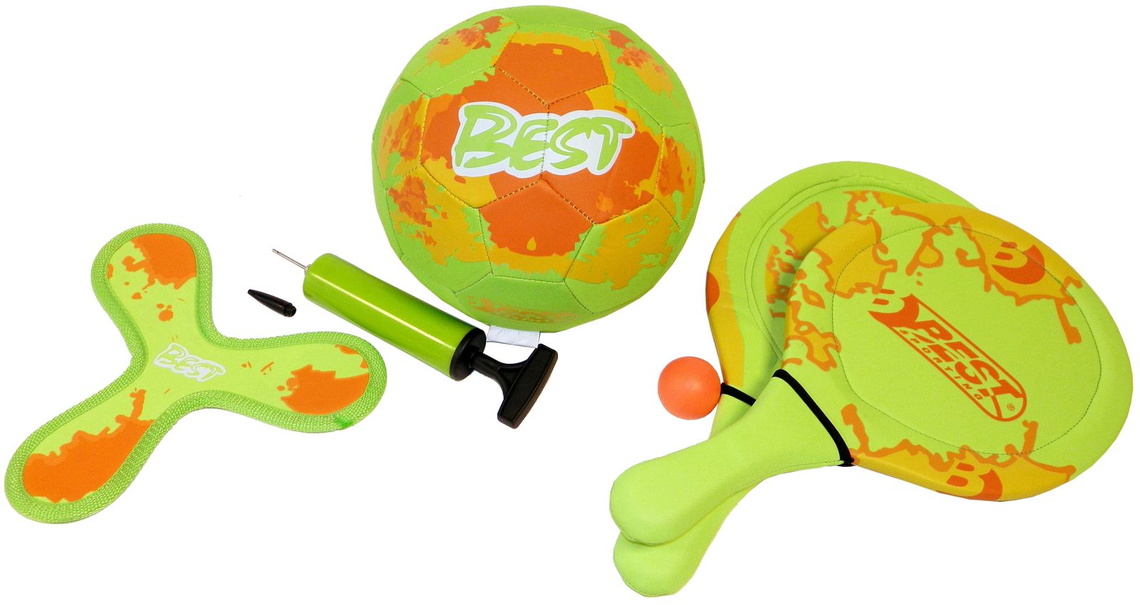 Neopren Beach Game Set gr&uuml;n/orange 