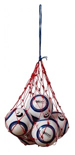 Ballnetz für 5-6 Fußbälle blau 