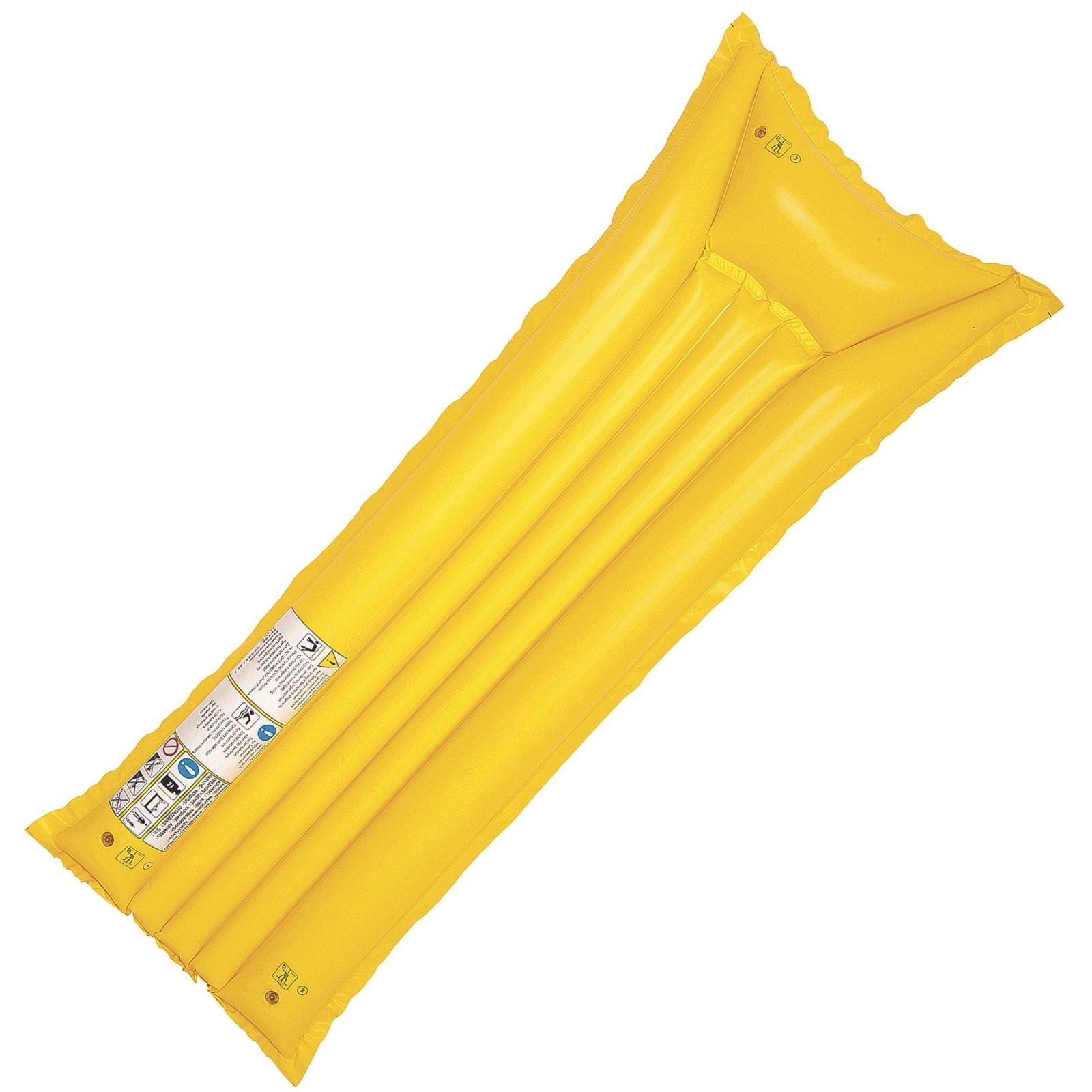 Luftmatratze mit Kopfkissen, Gelb 