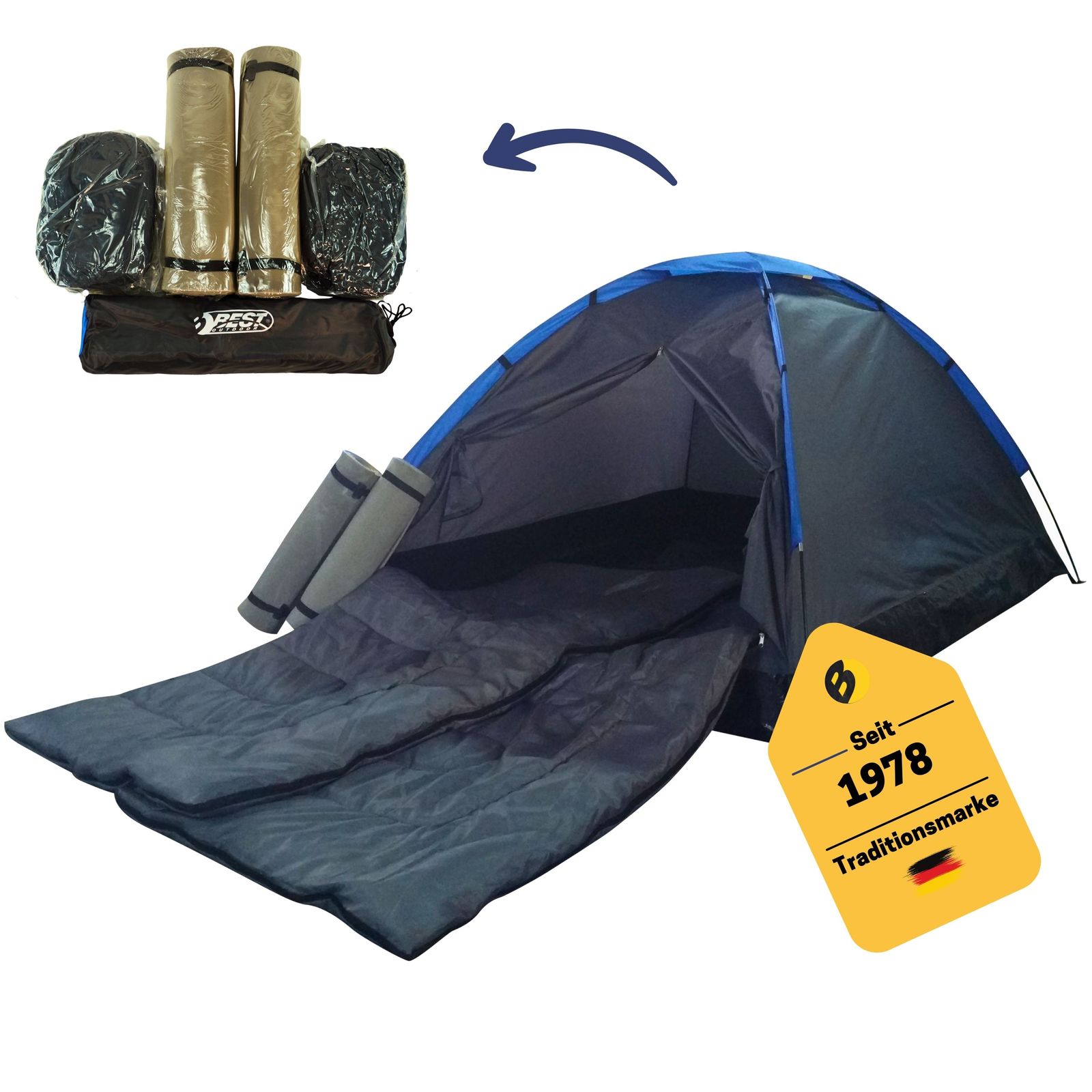Best Sporting Festival Zelt Stangenaufbau,  2 Personen 