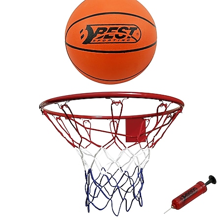Best Sporting Basketball Set, Basketballkorb mit Basketball und Pumpe 