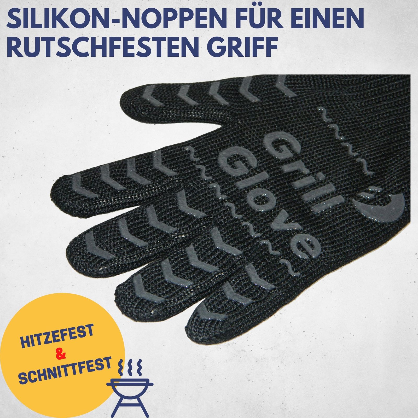 Newpop Grillhandschuhe Hitzebeständig Bis 800°C, Feuerfeste Handschuhe