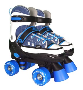 Rollschuhe Quad Style blau-weiß, 28-31 