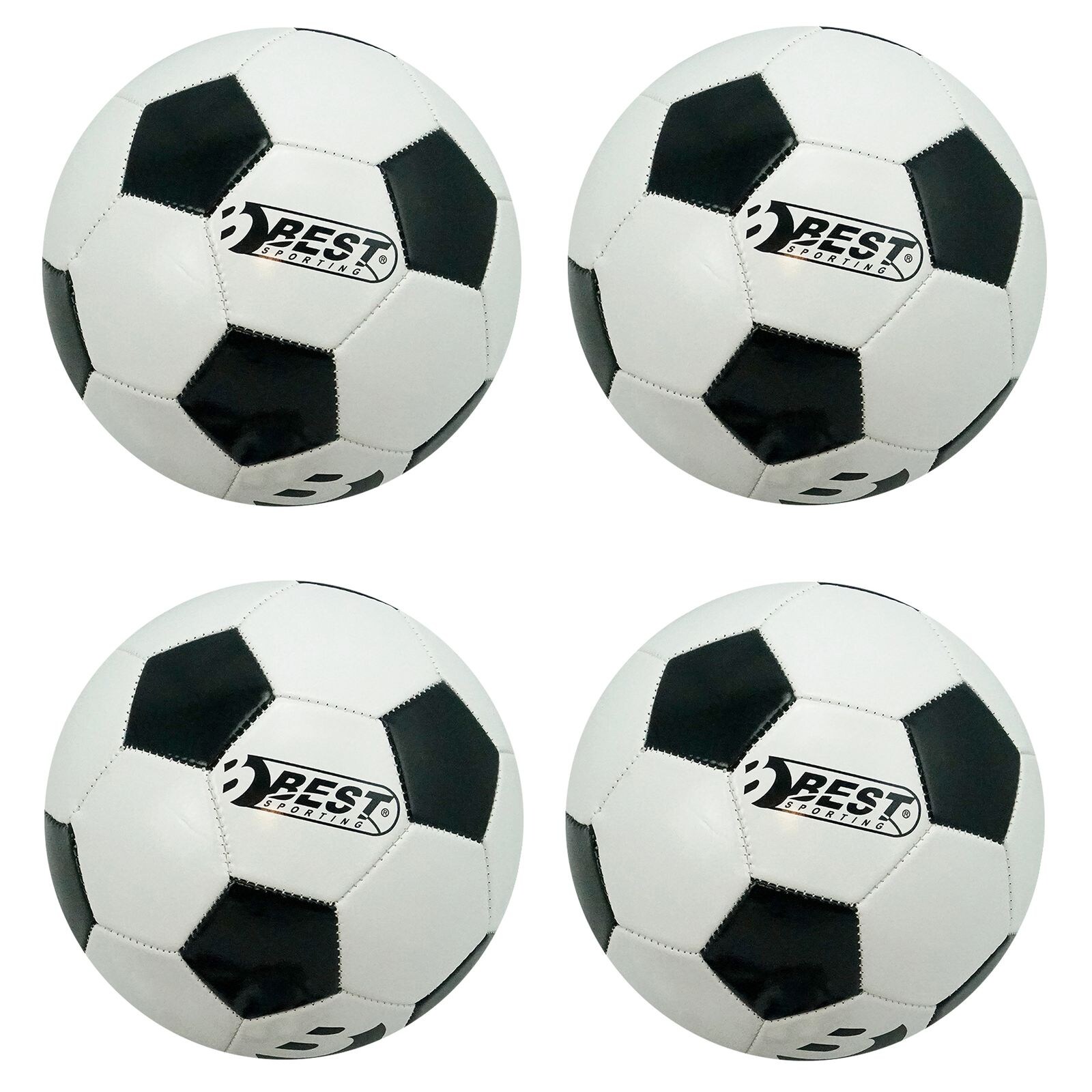 Fußball Superstar Classic , schwarz/weiß, 4 Stück