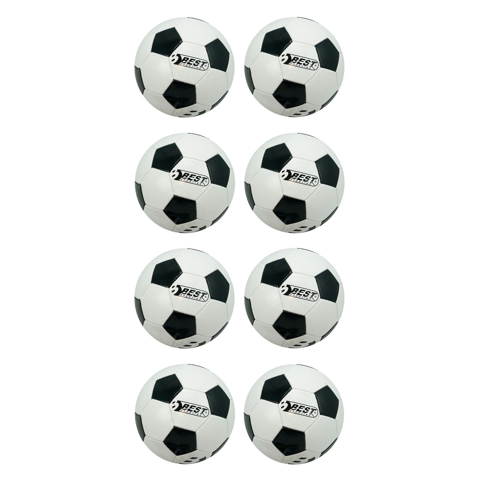 Fußball Superstar Classic , schwarz/weiß, 8 Stück