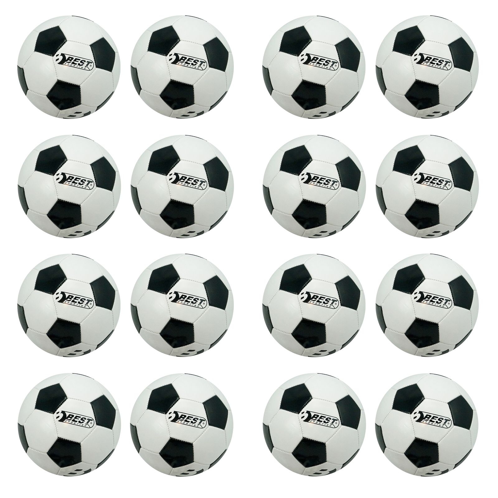 Fu&szlig;ball Superstar Classic , schwarz/wei&szlig;, 16 St&uuml;ck 