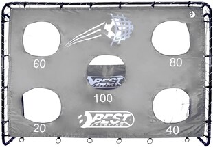 Best Sporting Fußballtor GOAL grau  213 x 152cm mit Netz und Torwand für Torwandschießen 