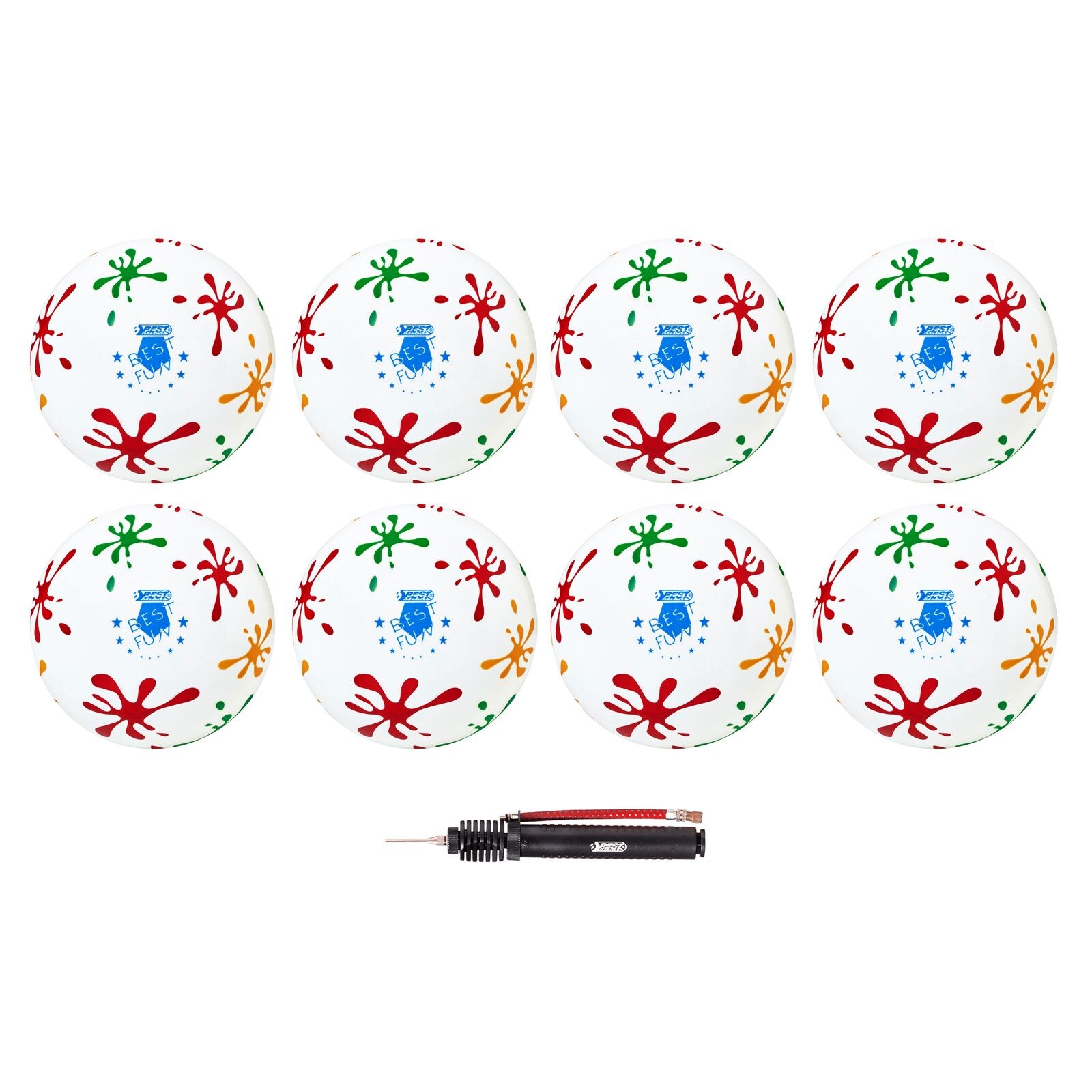 PVC Ball Toy, 22 cm, Klecks, 8 Bälle