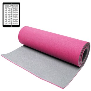 Best Sporting Yoga Matte dicker in 200 x 60 x 1,3cm I Gymnastikmatte, ideal als Yoga Matte, Fitness Matte oder Pilatesmatte I Sportmatte Fitnessmatte rutschfest I Yoga Mat aus schadstoffgeprüftem PE - pink 