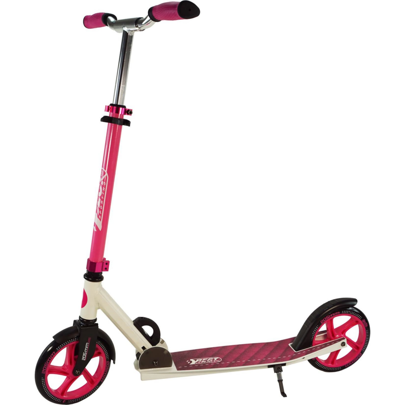 Best Sporting Scooter 205er Rolle, aus Aluminium, klappbarer Kinder-Tretroller, pink/wei&szlig; 