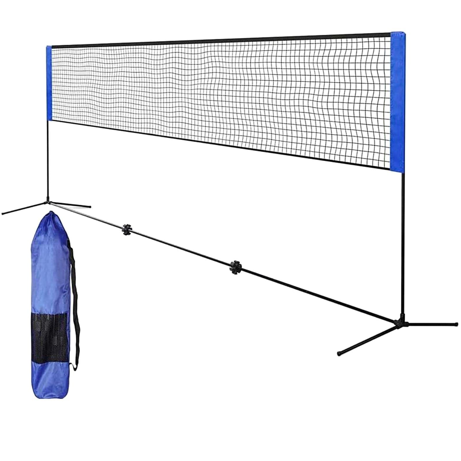 Best Sporting Volleyballnetz Outdoor 4 in 1 I Badmintonnetz 310cm breit I Badminton Netz Garten h&ouml;henverstellbar 
