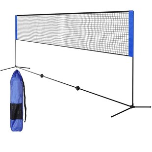 Best Sporting Volleyballnetz Outdoor 4 in 1 I Badmintonnetz 310cm breit I Badminton Netz Garten höhenverstellbar 