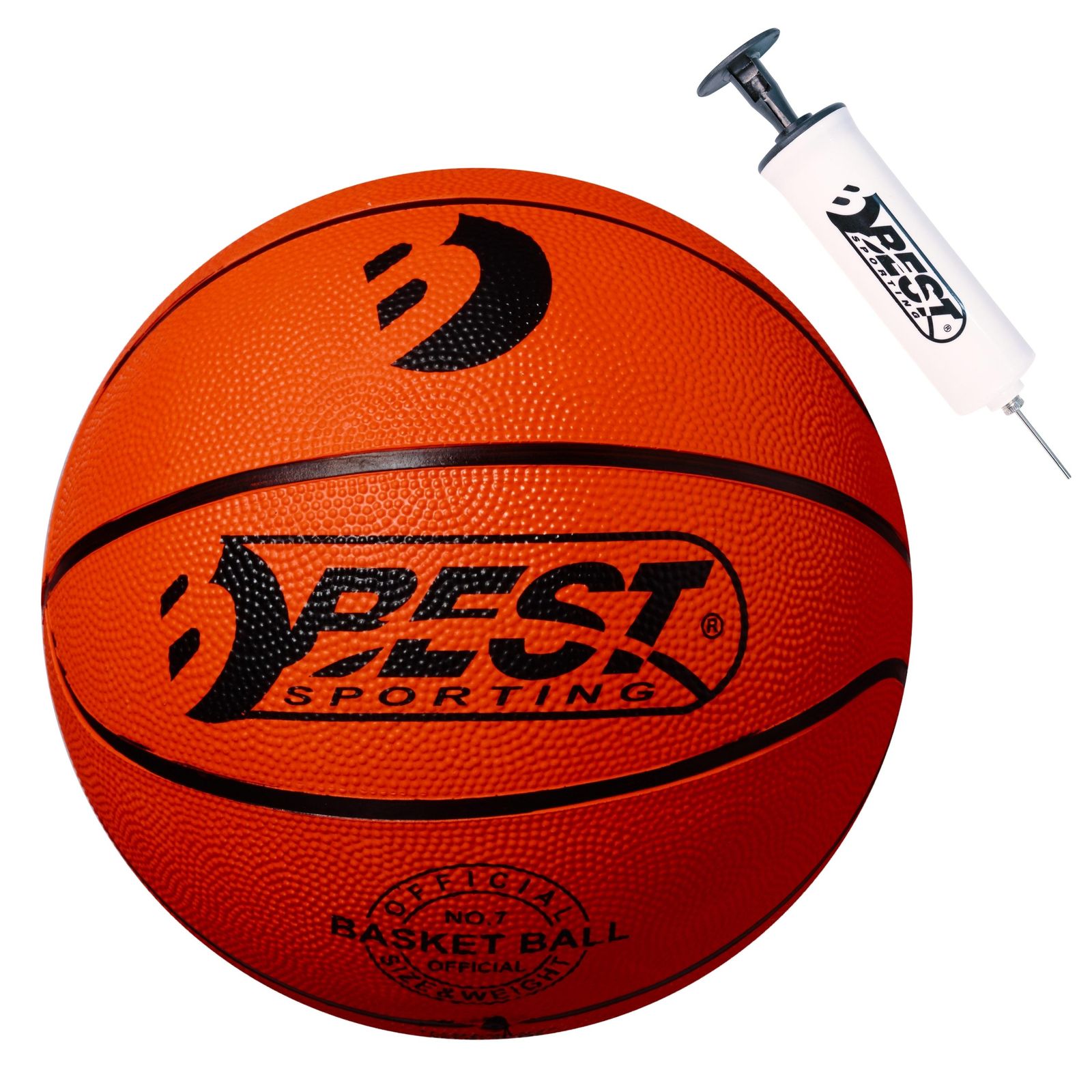 Best Sporting Basketball Gr&ouml;&szlig;e 7 Set Rookie I Basketball orange mit Ballpumpe 
