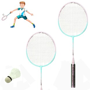 Best Sporting Federball Set Kinder I Starter Badminton Set Kinder mit 2 Juniorschlägern und 1 Federball in türkis/silber I Kinder Federball Set mit verkürztem Schlägerschaft für viel Spielspaß 