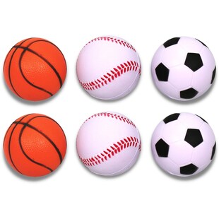 Best Sporting 6 Mini-Fun-Bälle, Softbälle aus Schaumstoff 
