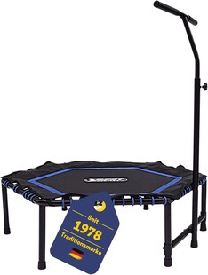 Best Sporting Fitness und Sport Trampolin mit Griff I hochwertiges Sport Trampolin Indoor I Fitness Trampolin 120 x 108 cm I Trampolin Fitness mit verstellbarem Griff I Sportgeräte Zuhause 