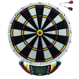 Best Sporting Dartscheibe elektronisch Nation I elektronische Dartscheibe mit LCD-Anzeige I E-Dartscheibe mit 6 Dartpfeilen & Ersatzspitzen I hochwertiger Dartautomat I Dart für 8 Spieler 