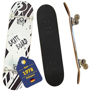 Best Sporting Skateboard Kid I Skate-Board ABEC 3 Kugellager I hochwertige Skateboards aus Holz & Aluminum I Skateboard Erwachsene I 78,5 x 20,4 cm Skateboard Deck mit schwarz-weißem Design 