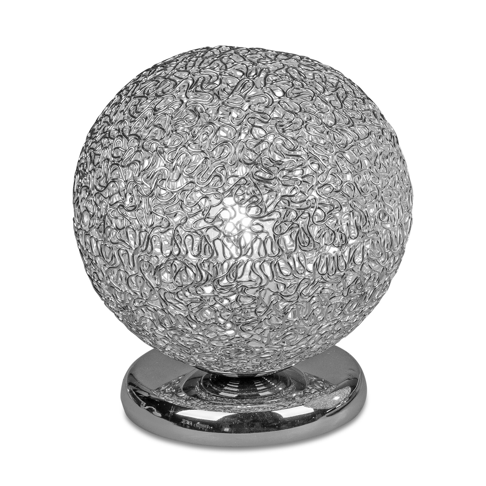 formano Lampe Kugel mit Touchfunktion Draht silber 