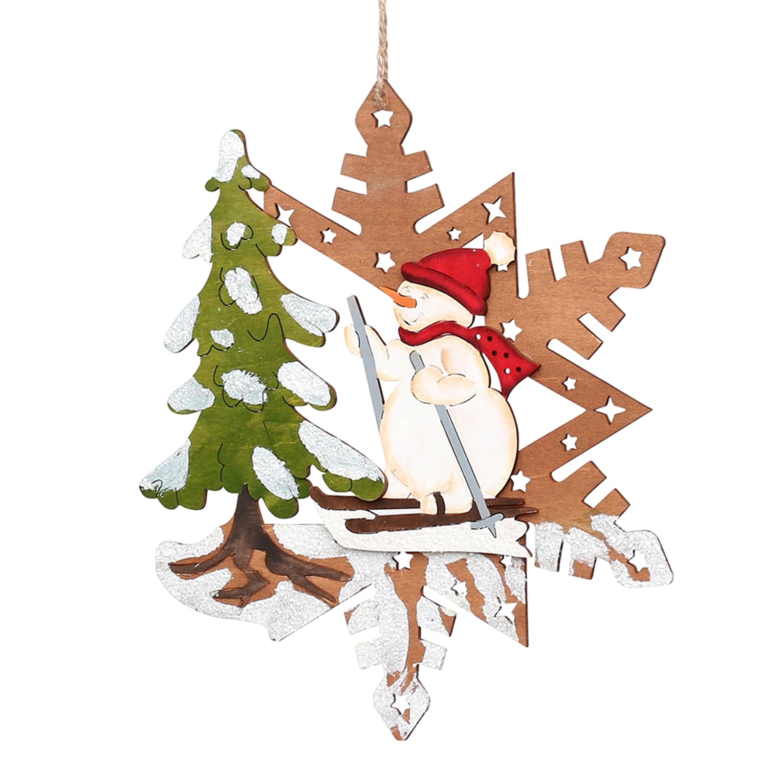 SIGRO Holz Fensterbild farbig, 2-fach sortiert Laserholz 