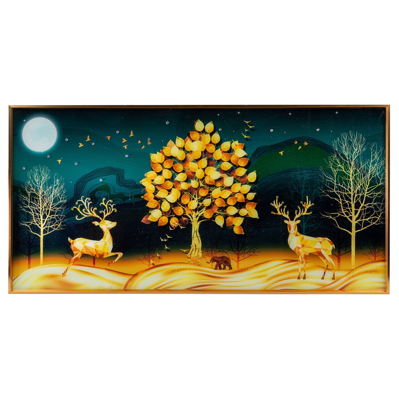 formano Wandbild Wanddeko Diamant Hirsche 