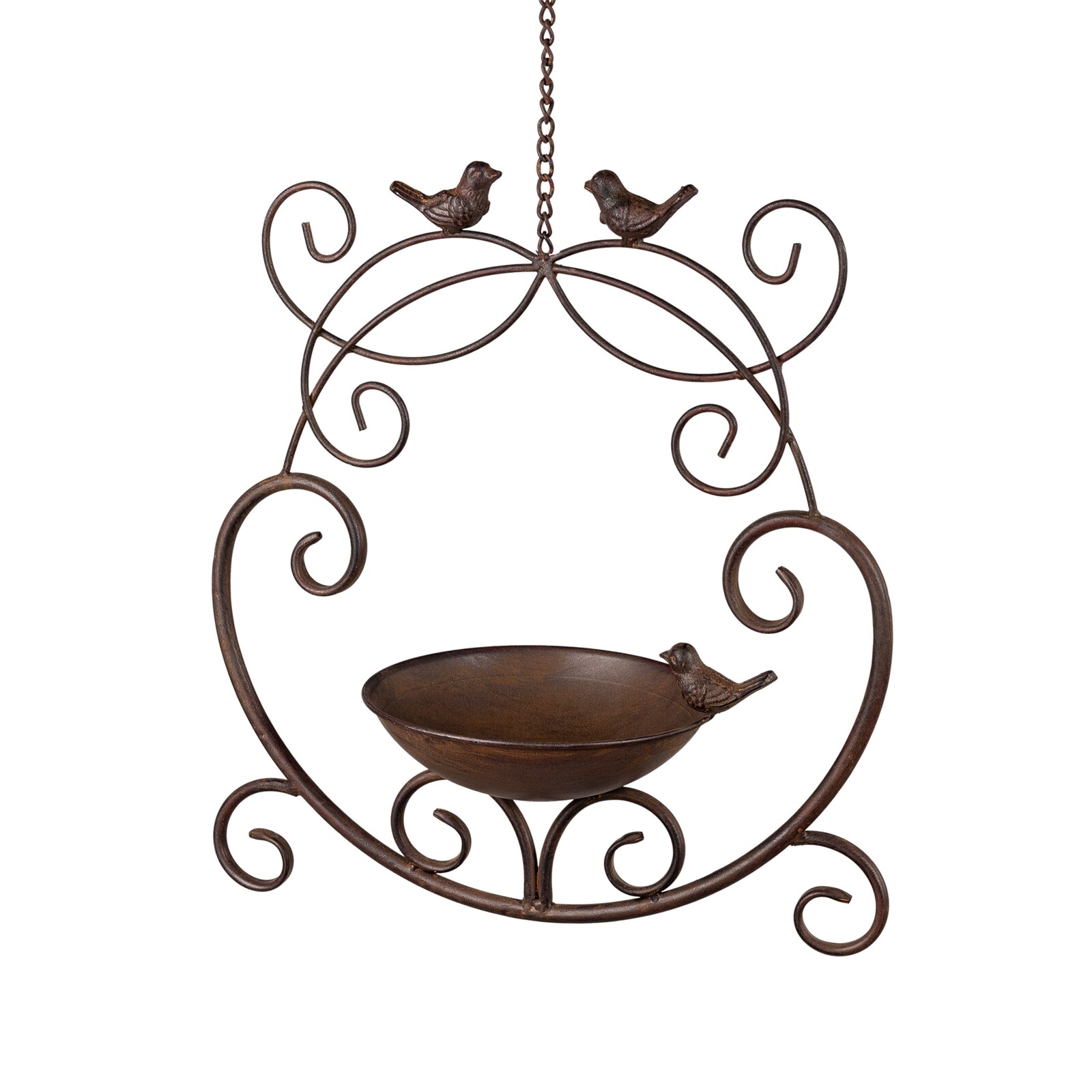 formano Vogeltr&auml;nke Metall H&auml;ngend dekorative Schale wetterfest f&uuml;r Garten und Balkon 