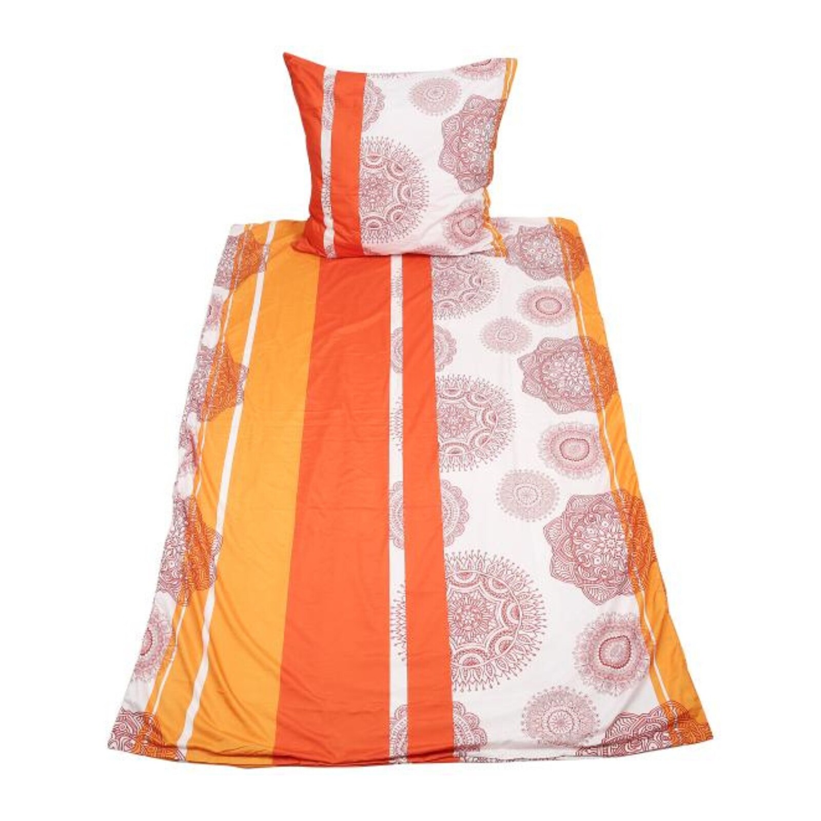 HTI-Living Bettw&auml;sche 2-teiliges Set 135 x 200 Orange Rot 