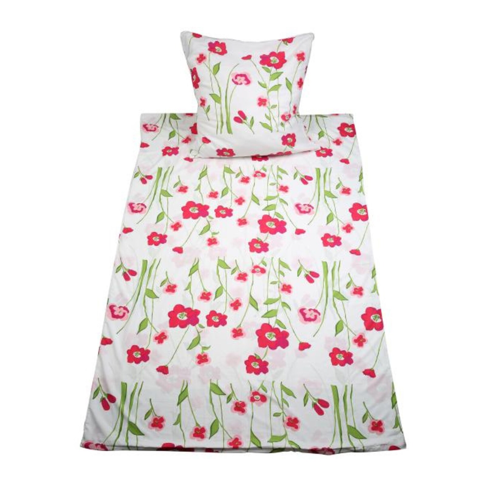 HTI-Living Bettw&auml;sche 2-teiliges Set 135 x 200 Rote Wiesenblumen 