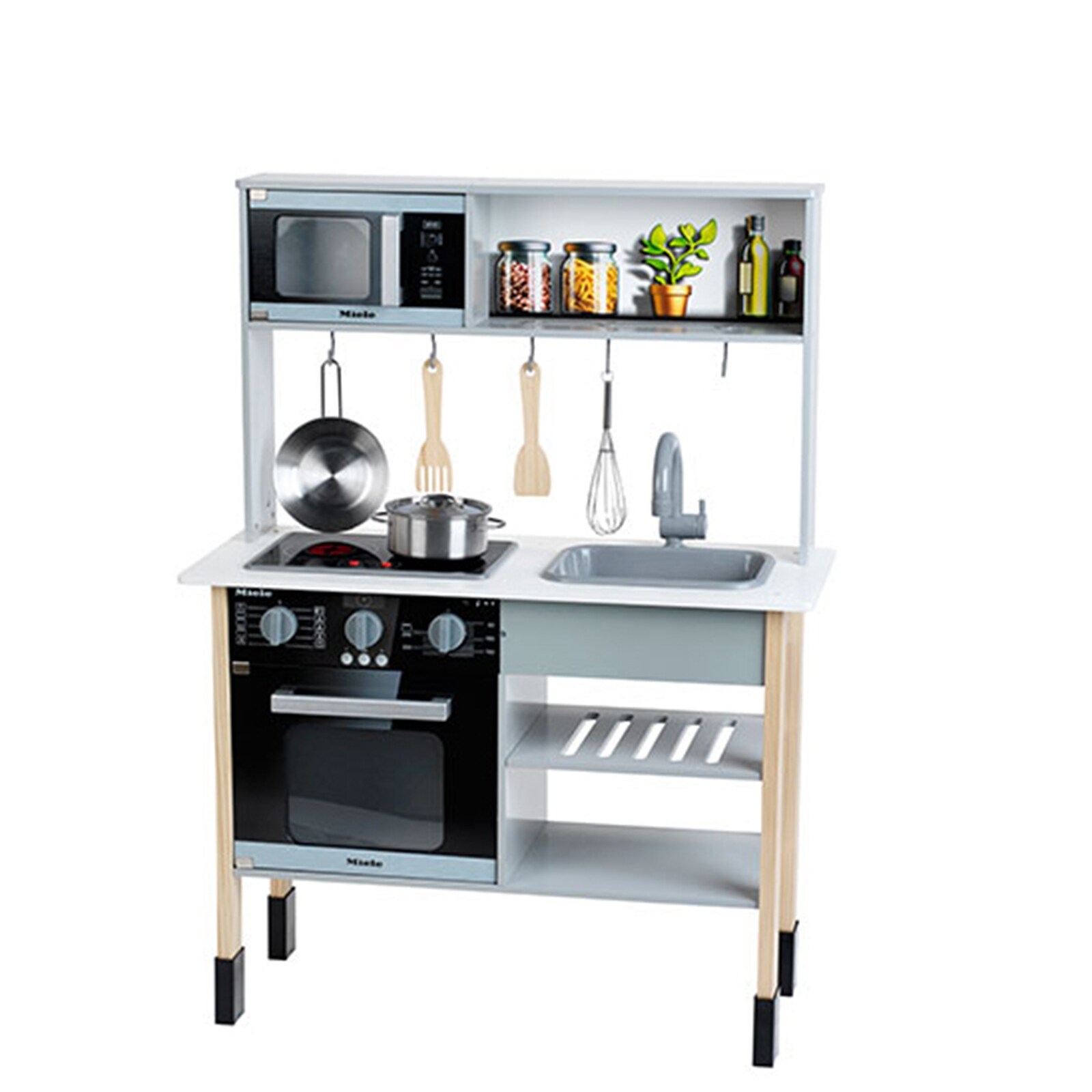 Klein Spielküche "Miele" mit Zubehör aus Holz und Metall