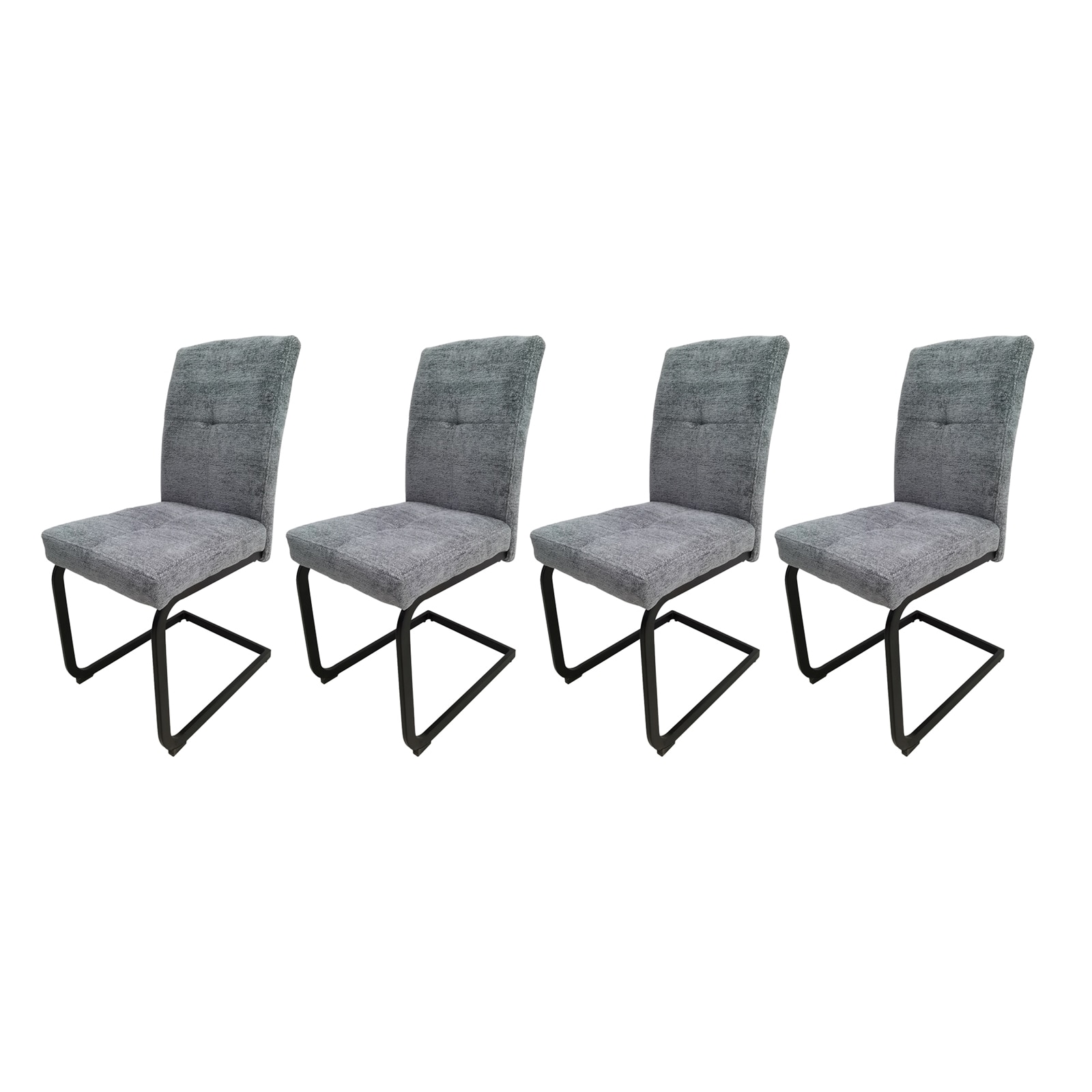 HTI-Living Schwingstuhl 4er Set Kinsey Grau 