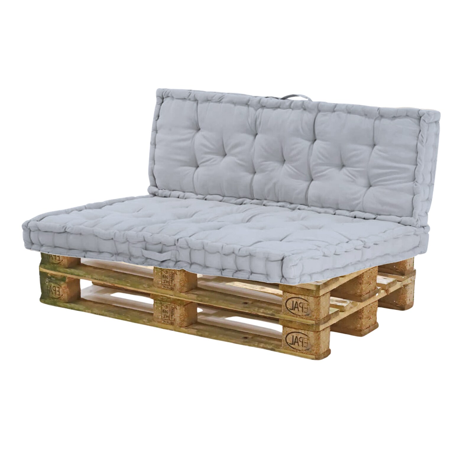 HTI-Living Sitzkissen Set Grau Palettenkissen 