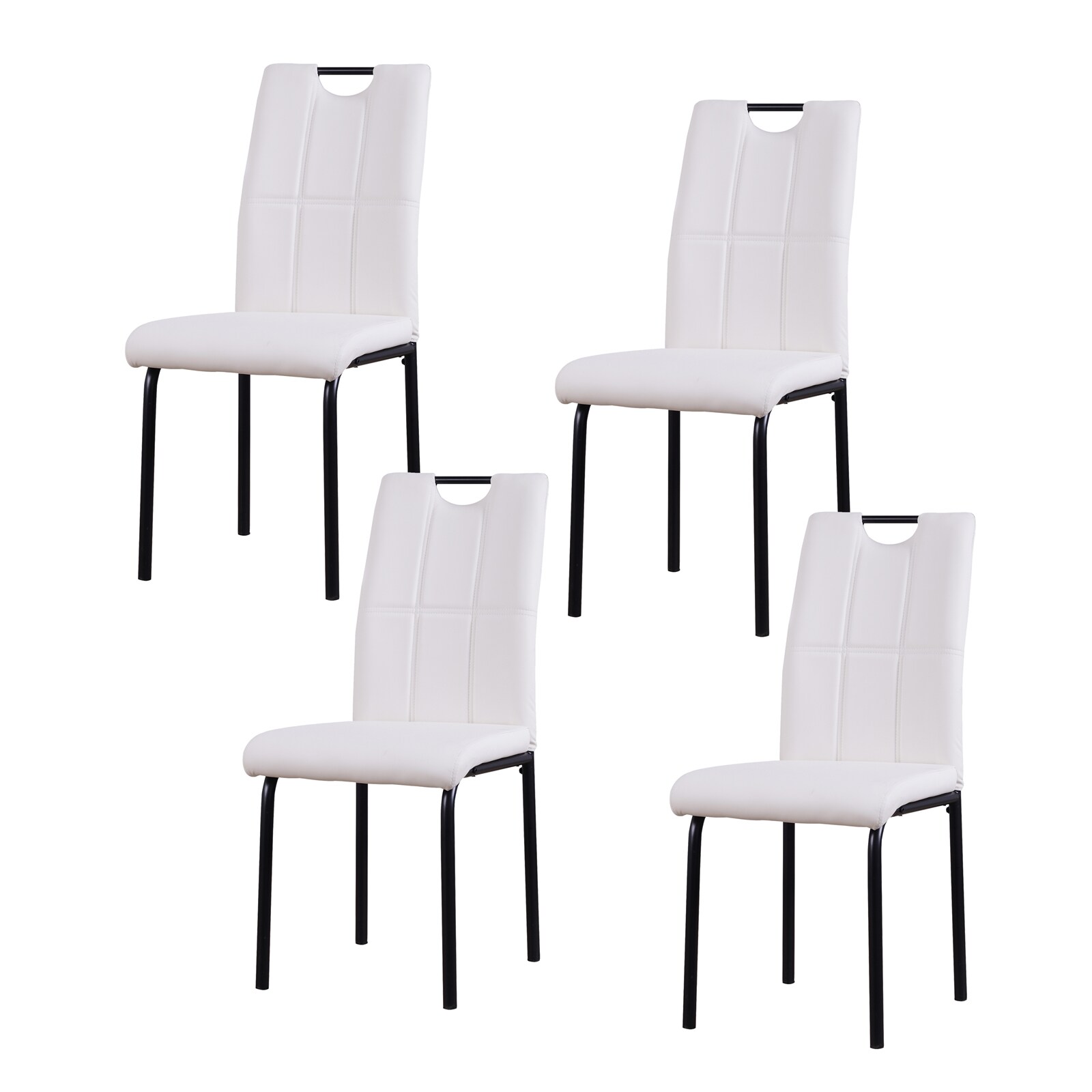 HTI-Living Stuhl Denton PU Wei&szlig; 