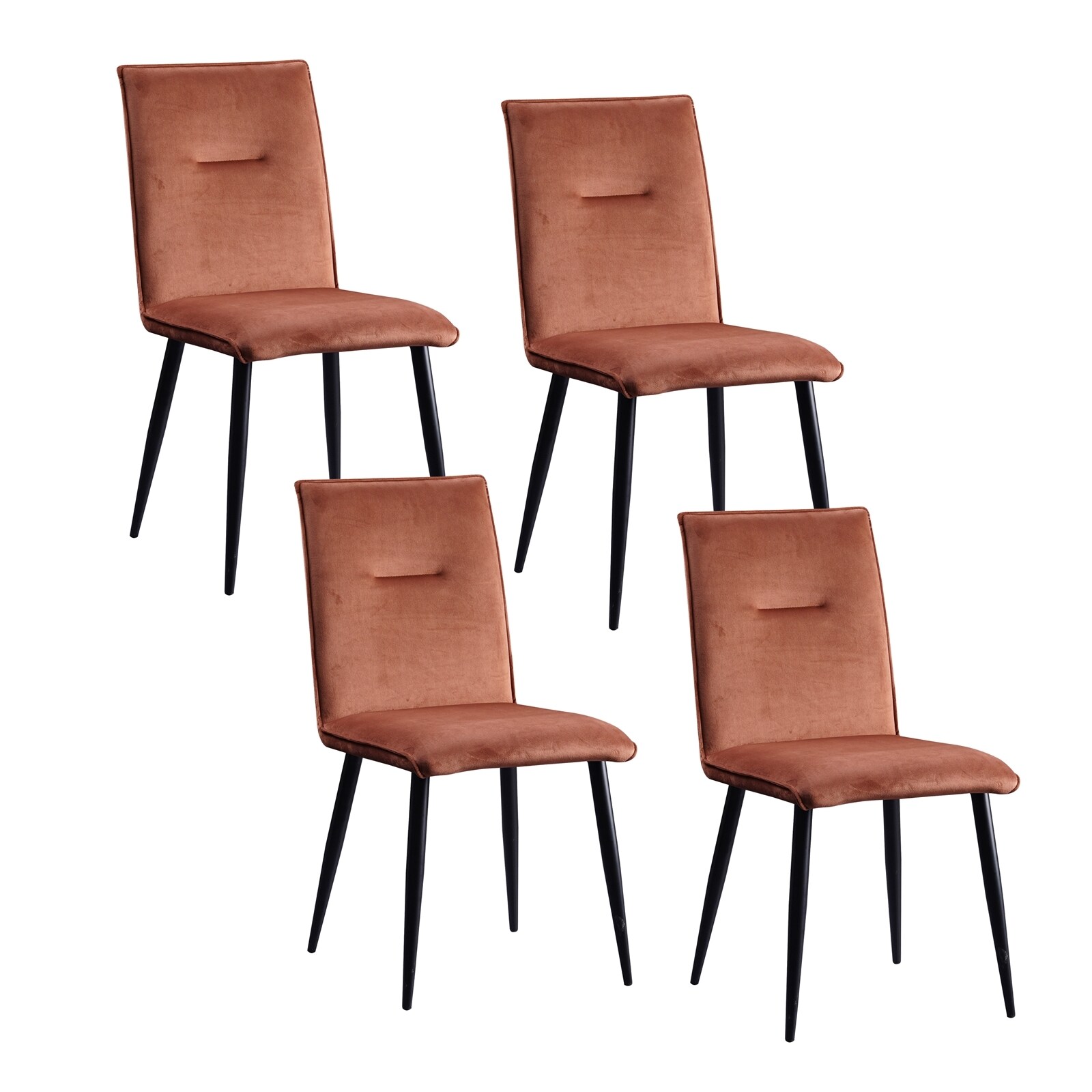 HTI-Living Stuhl Salinas Velvet Braun 