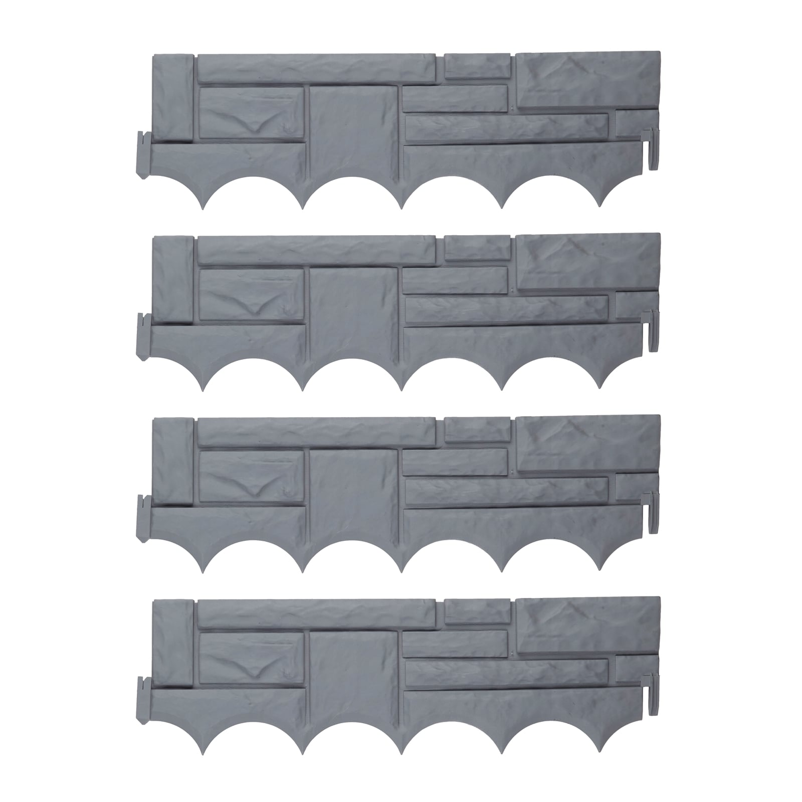 HTI-Living Beeteinfassung Steinoptik 4-teilig Nessa 