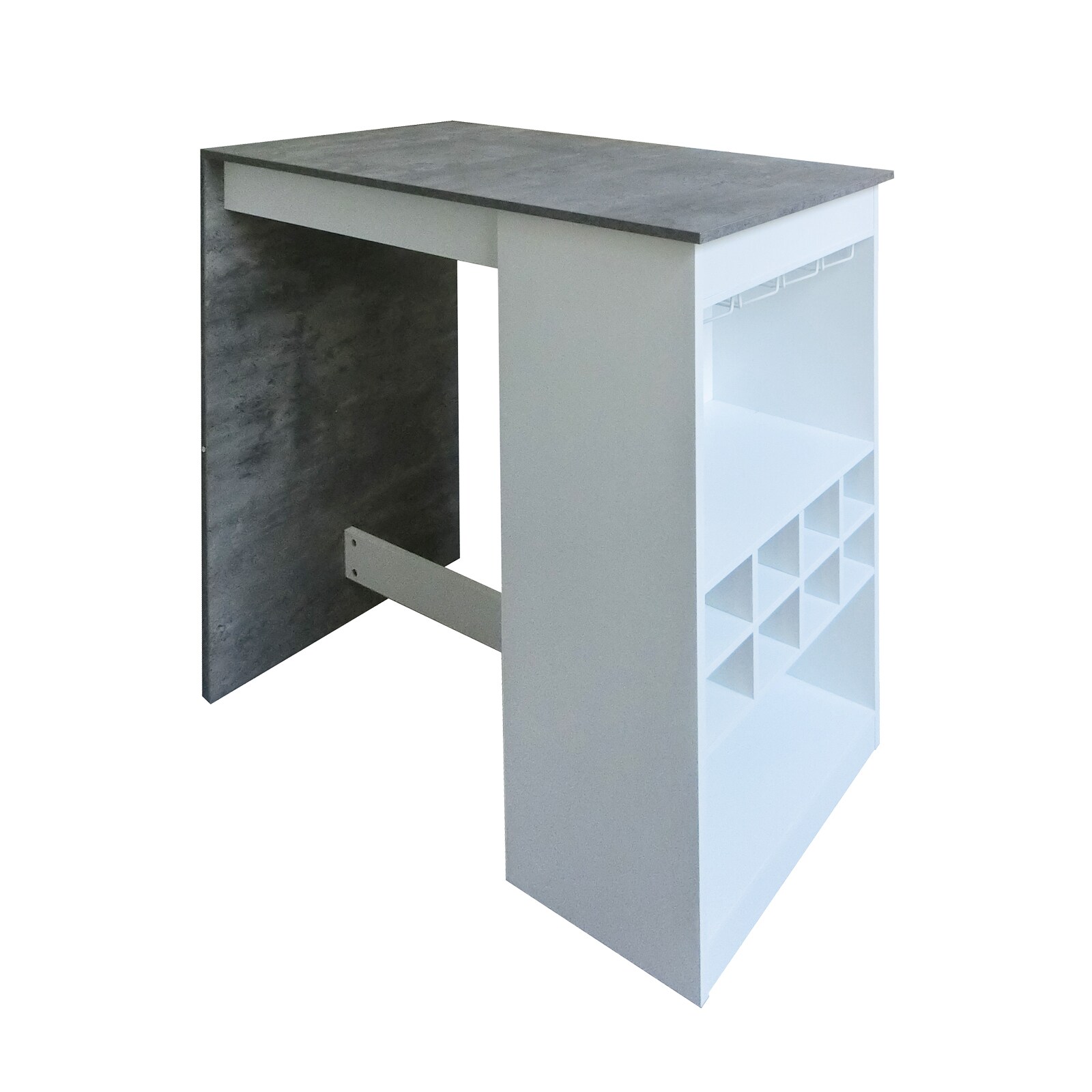 HTI-Living K&uuml;chenbar Lisa Beton Wei&szlig; 